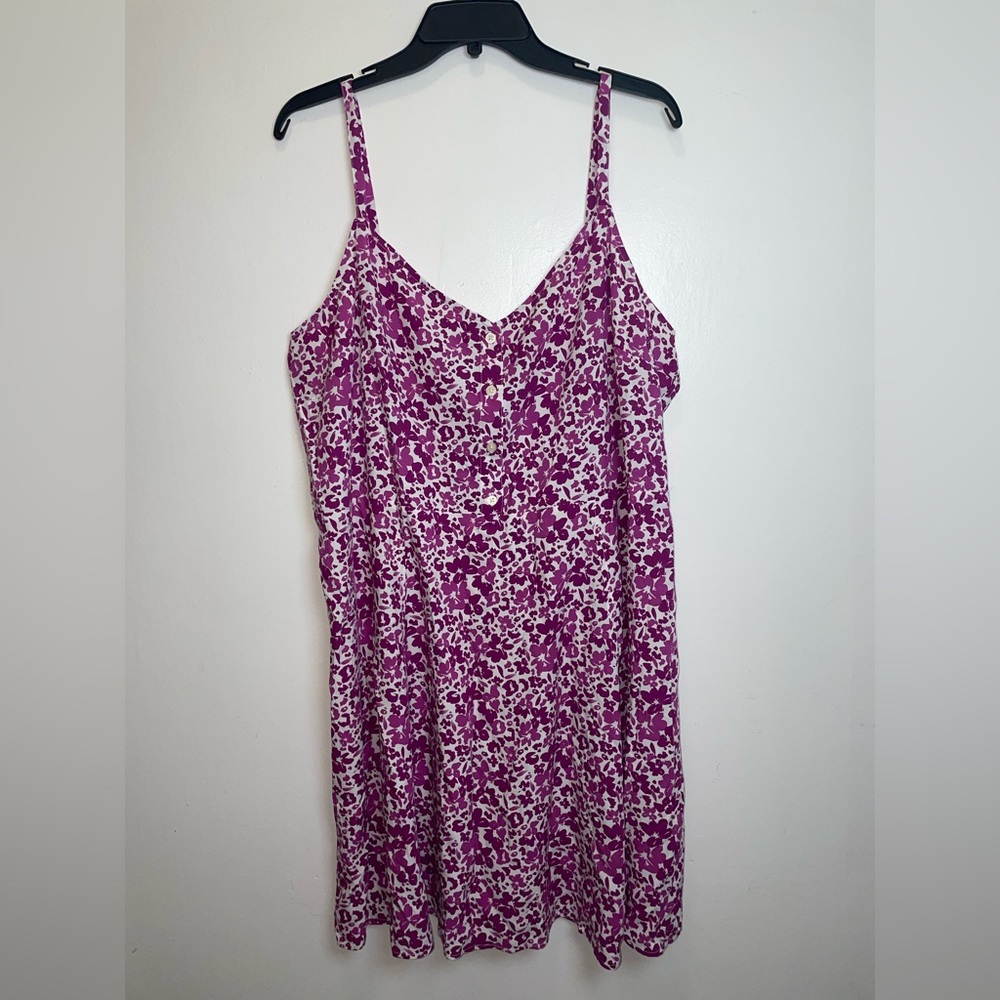 GAP Sleeveless Purple Floral Summer Dress XL NWT